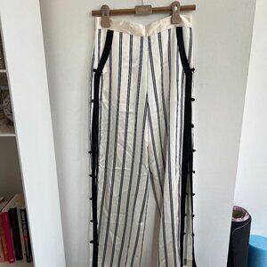 Fleur du Mal Striped Satin Pants
